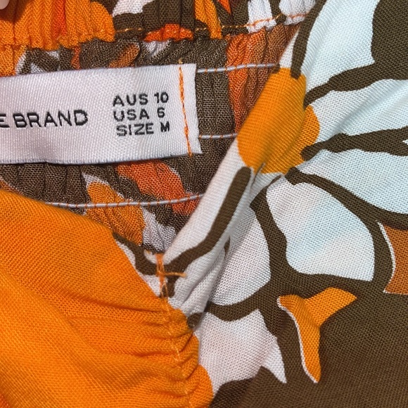 Faithfull The Brand Martine Mini Dress in Orange Isola Floral Boho Retro Size 6 - Picture 10 of 15